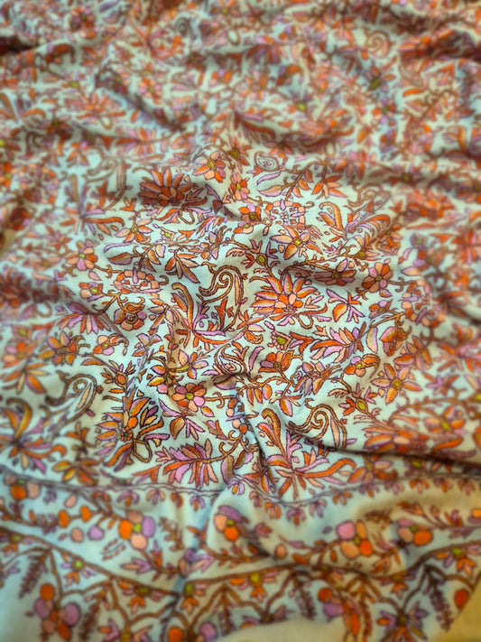 Grand Kanikaar papermachie Pashmina Jamavar Shawl