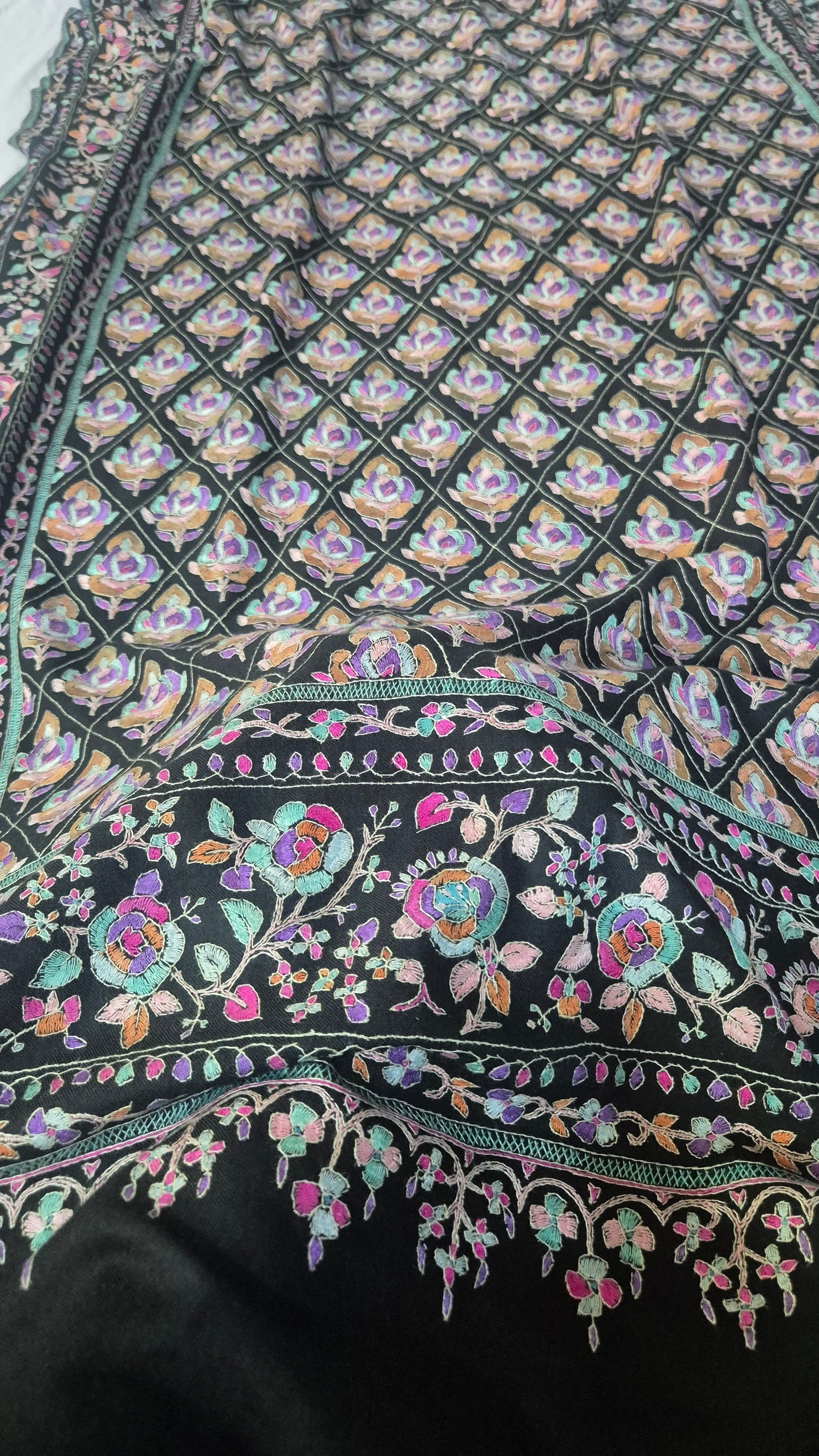 Cashmere Pashmina papermachie Jamavar Shawl