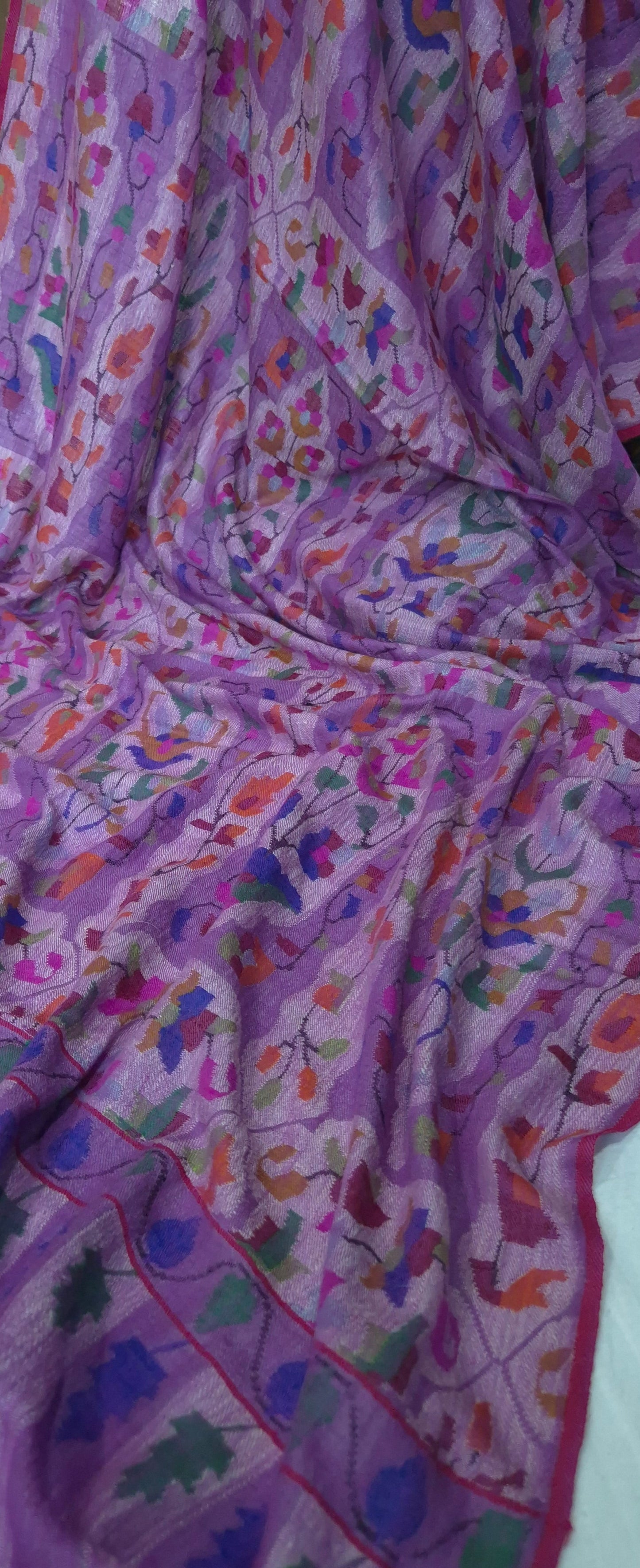 GI CERTIFIED Kaani Weave Pashmina Jamavar Shawl