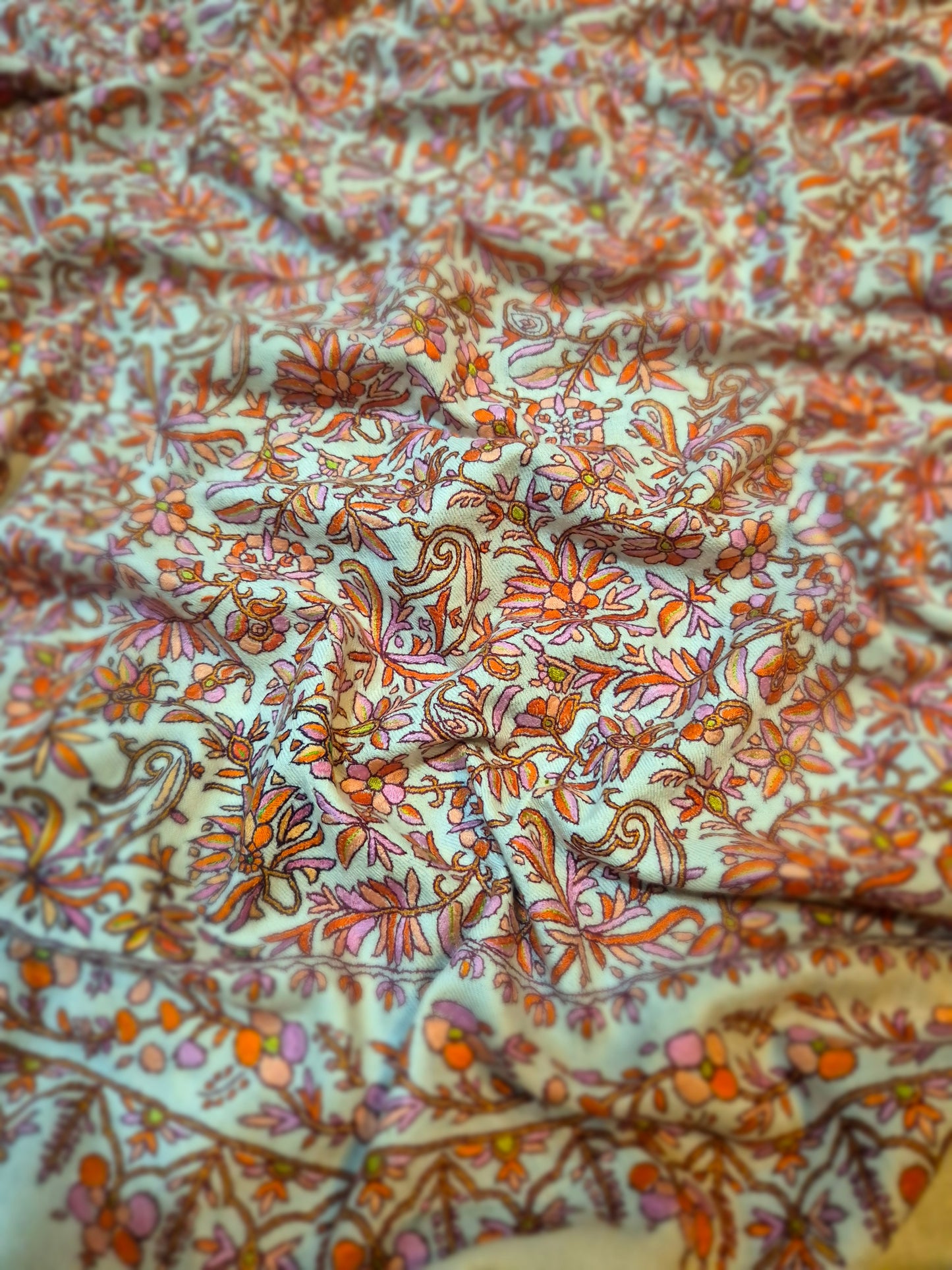 Grand Kanikaar papermachie Pashmina Jamavar Shawl